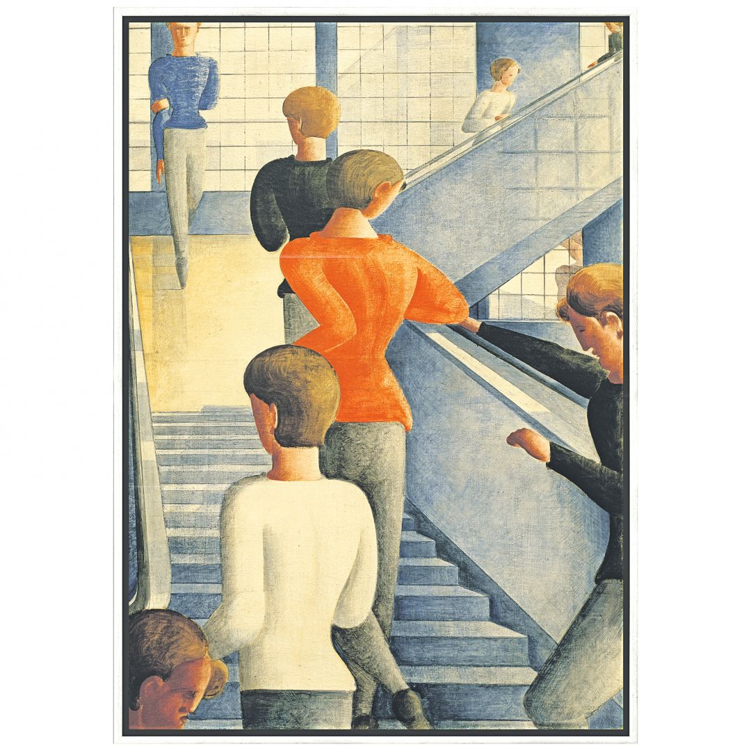 Oskar Schlemmer: Bild Bauhaustreppe (1932), gerahmt  1