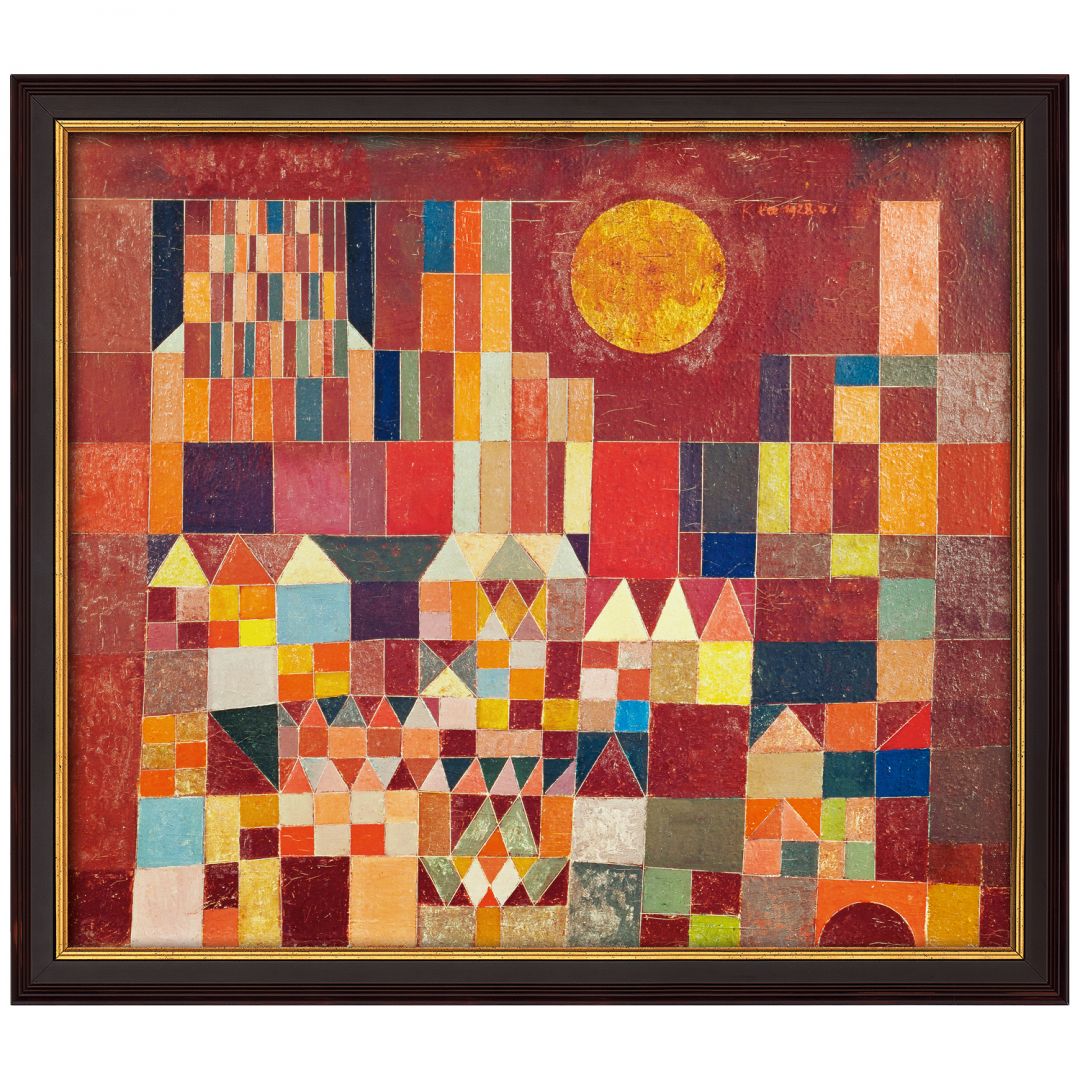 Paul Klee: Bild Burg und Sonne (1928), gerahmt  1