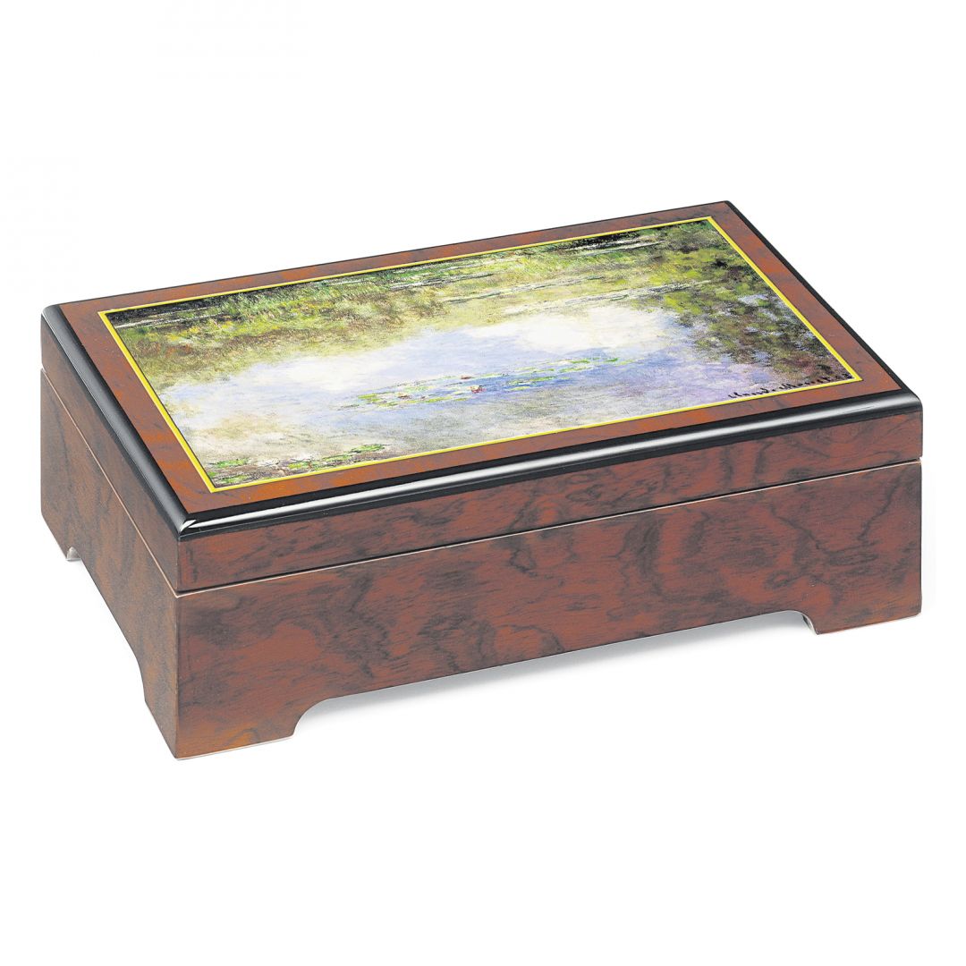 Musik-Schmuckbox „Seerosen“ nach Claude Monet  1