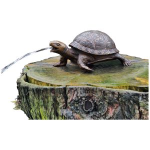 Gartenskulptur / Wasserspeier "Schildkröte", Bronze 