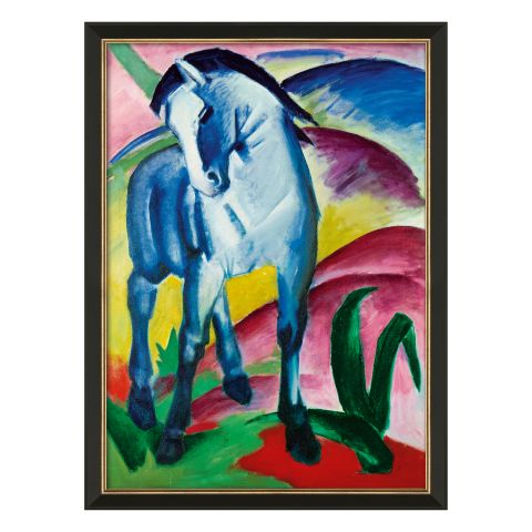 Franz Marc: Bild "Blaues Pferd I" (1911), gerahmt 