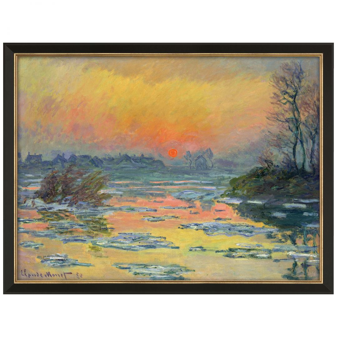 Claude Monet: Bild Sonnenuntergang an der Seine (1880)  2