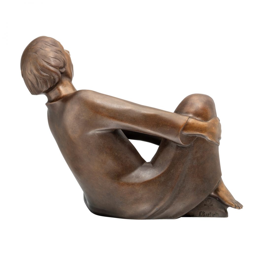 Ernst Barlach: Skulptur "Der singende Mann" (1928), Reduktion in Bronze, Höhe 34 cm  4